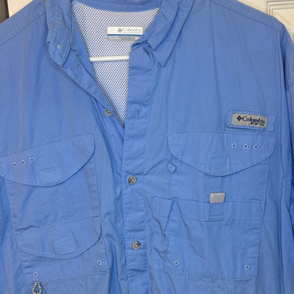 Columbia Sky Blue Outdoor Shirt